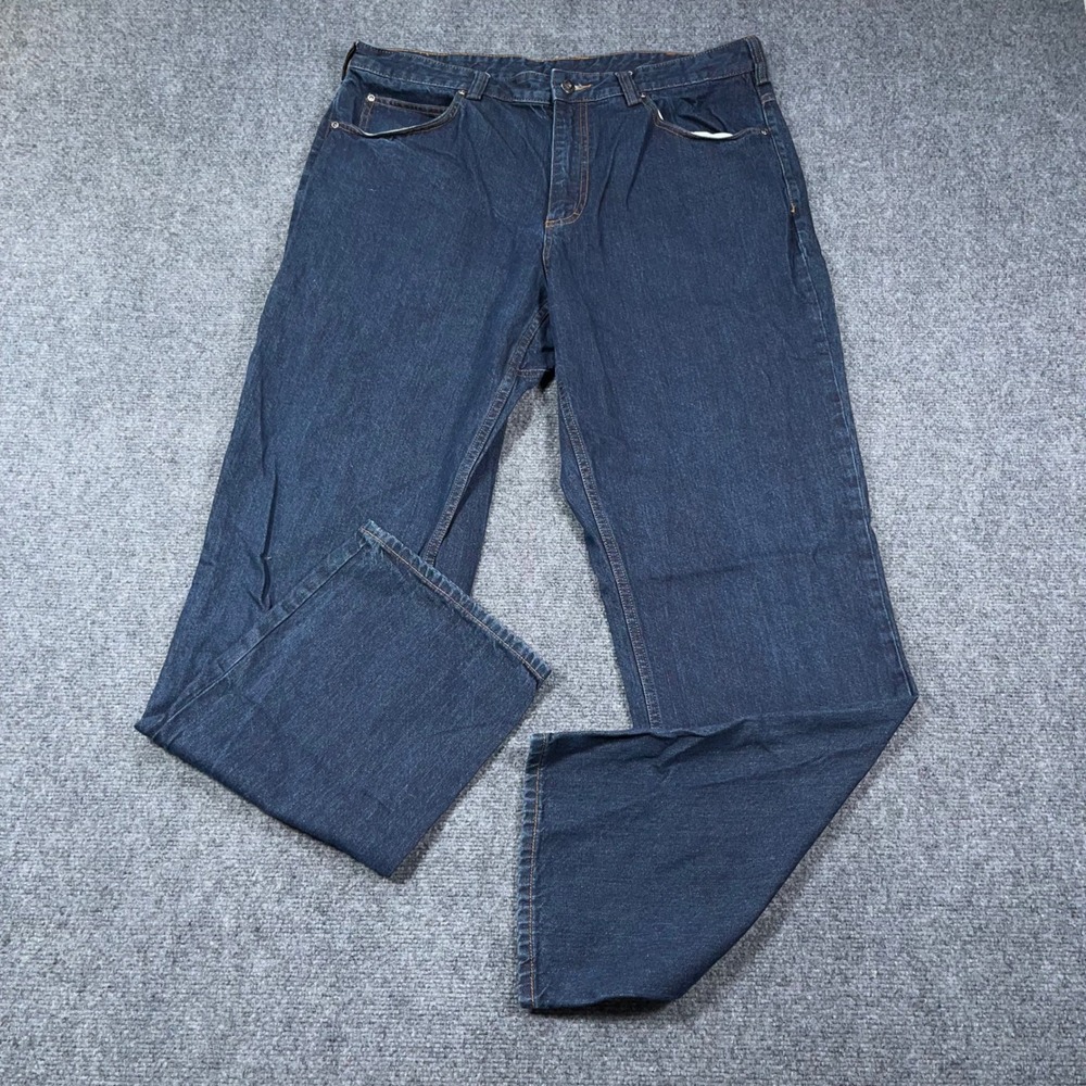 Duluth Trading Co Flex Ballroom Jeans Mens 38x34 Relaxed Straight Leg Blue Work